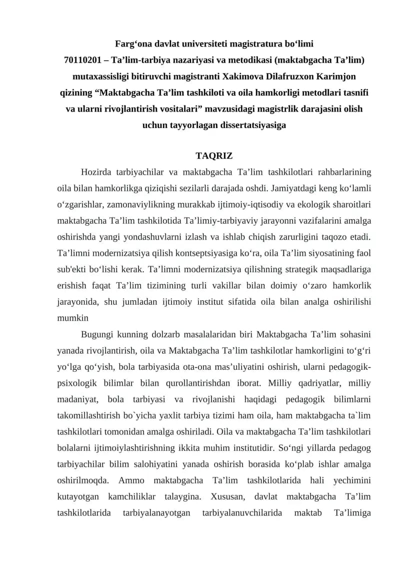 Ta'lim-tarbiya nazariyasi va metodikasi