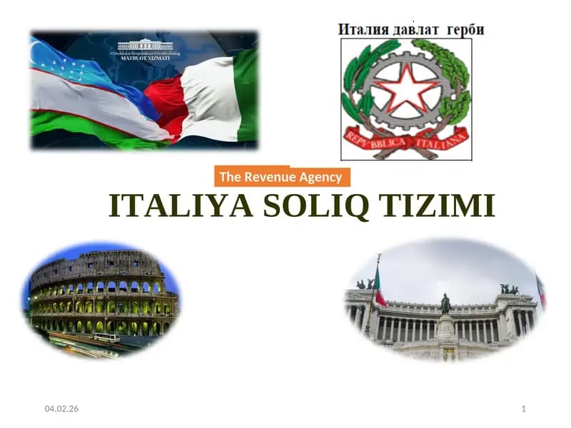 ITALIYA SОLIQ TIZIMI