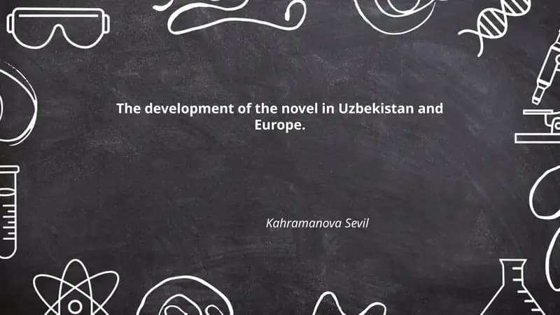 The development of the novel in Uzbekistan and Europe