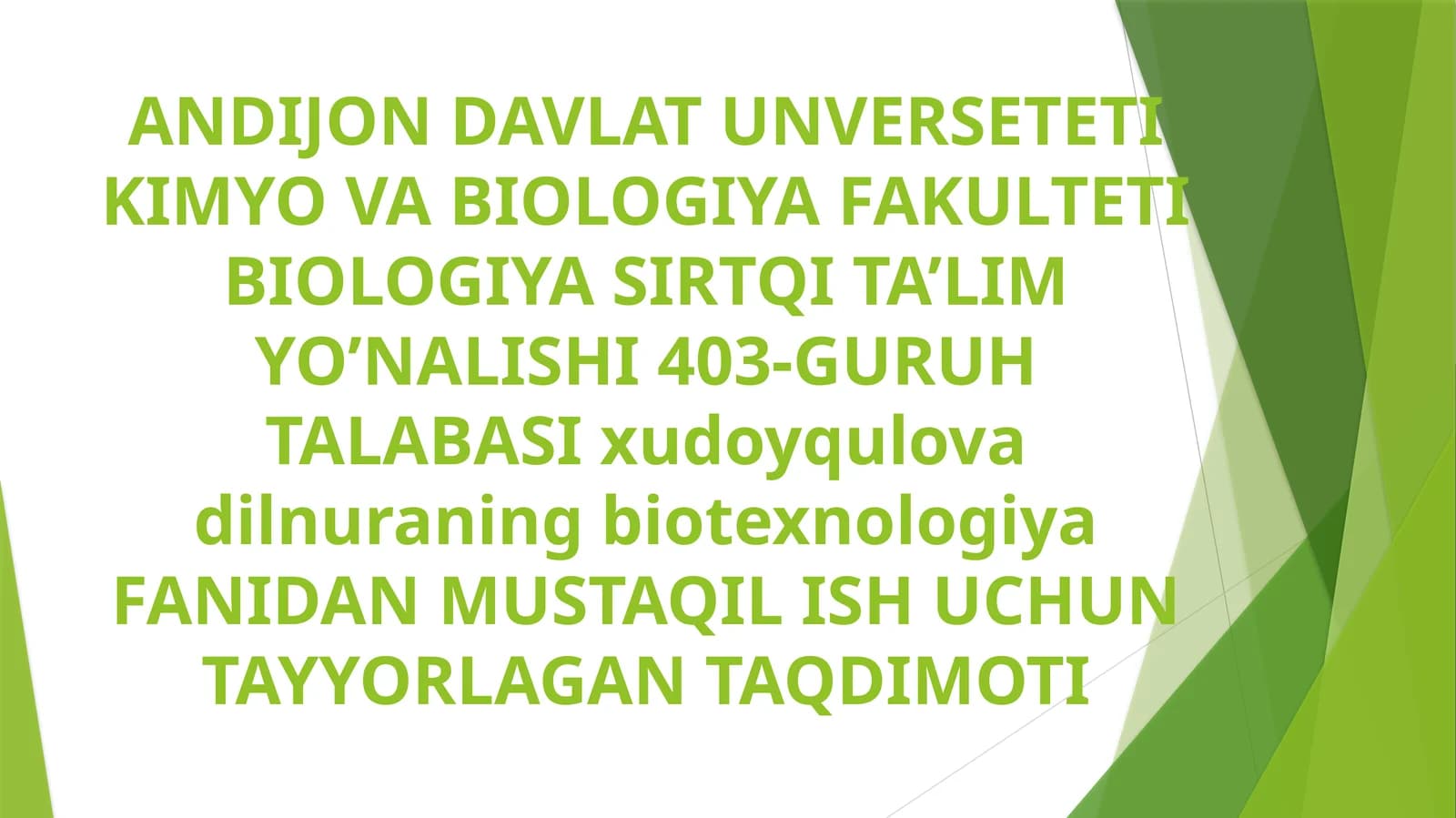 Biopestisidlar va Bioog'itlar ishlab chiqarish