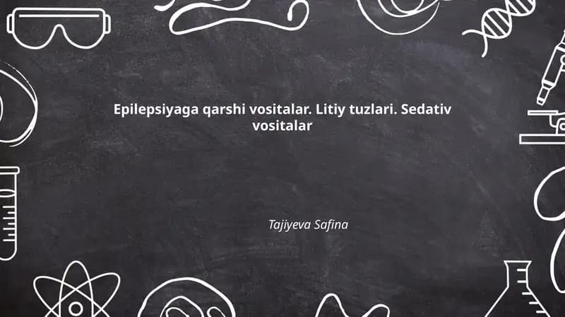 Epilepsiyaga qarshi vositalar