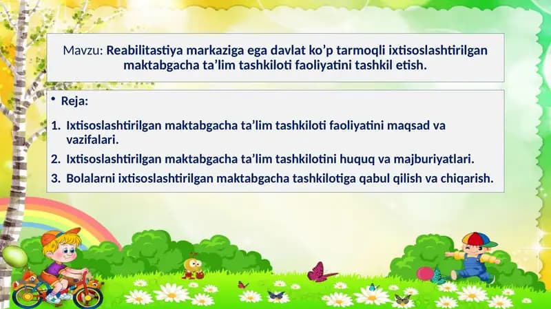 Ixtisoslashtirilgan maktabgacha ta’lim tashkiloti