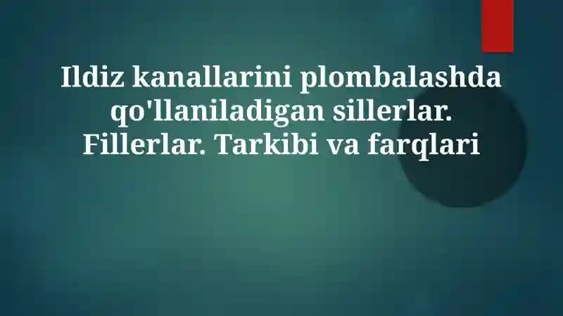 Root kanal sealerlari