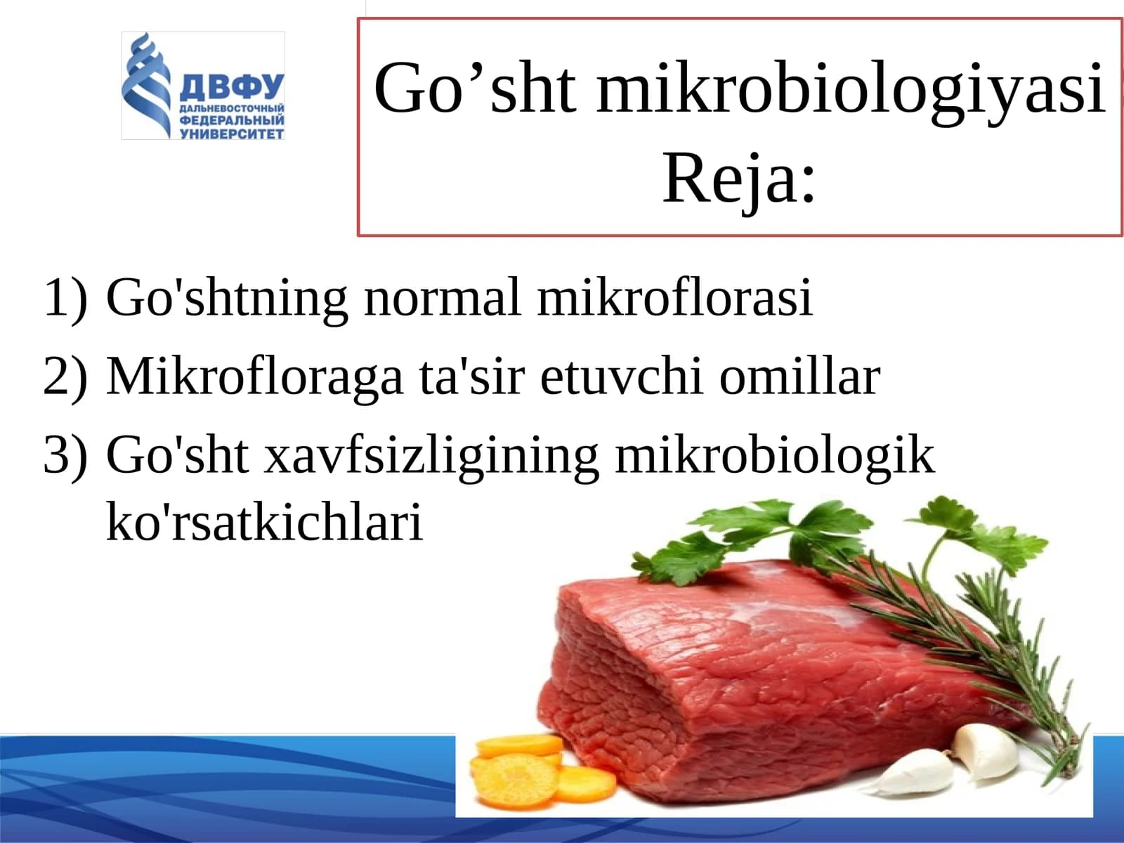 Go’sht mikrobiologiyasi
