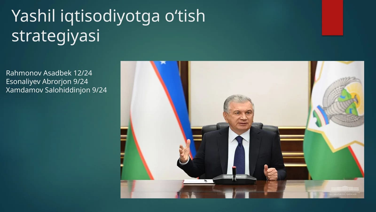 Yashil iqtisodiyotga oʻtish strategiyasi