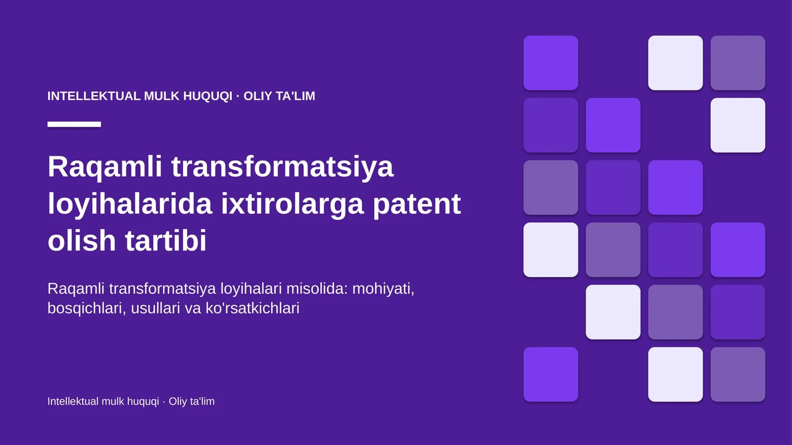 raqamli transformatsiya loyihalarida ixtirolarga patent olish tartibi 9135