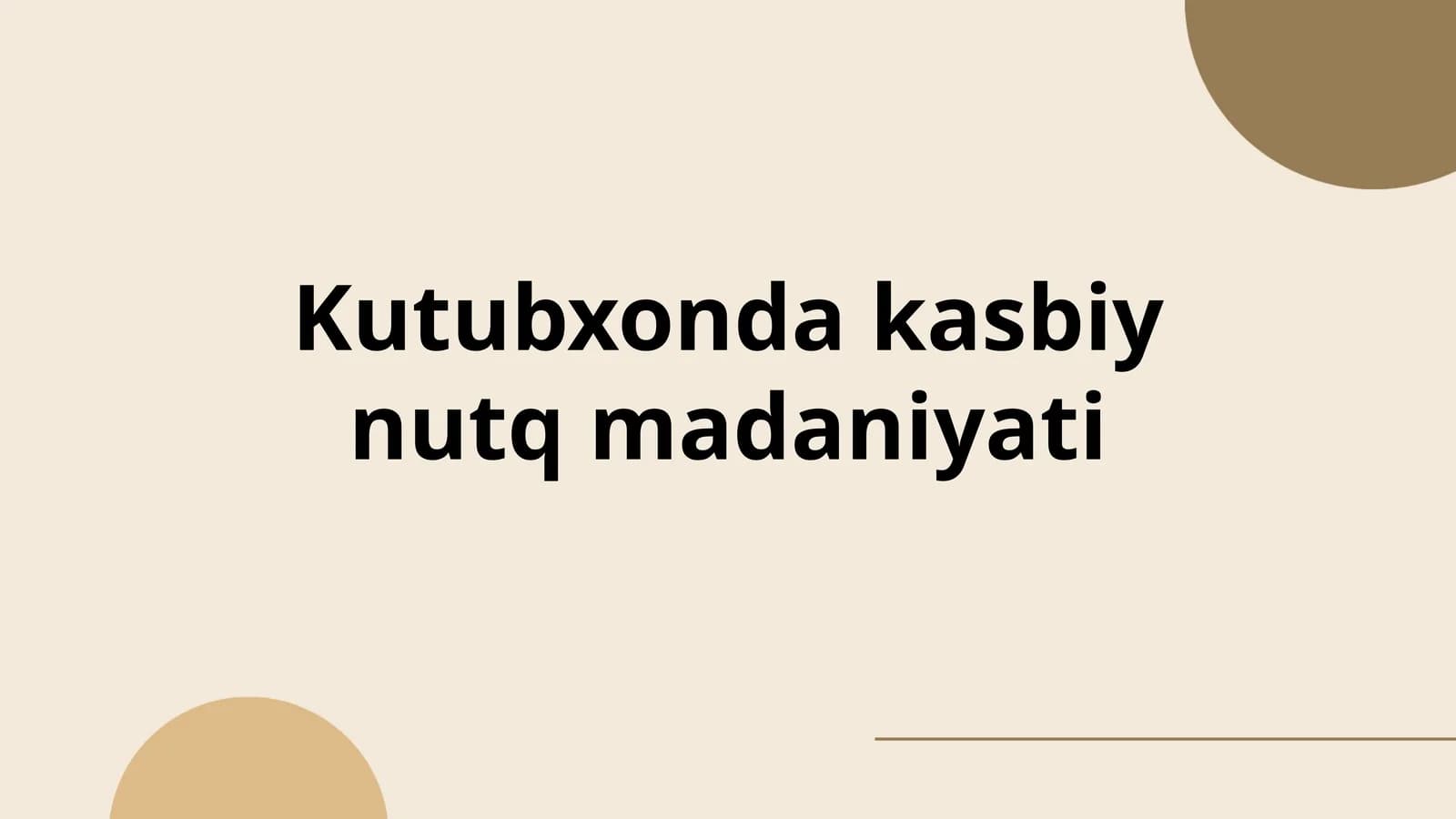 Kutubxonda kasbiy nutq madaniyati