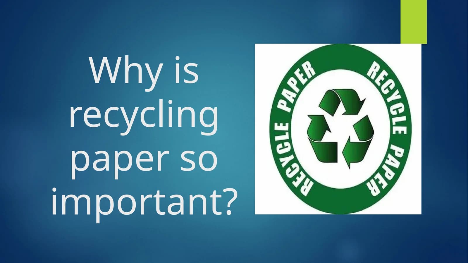 Recycling paper