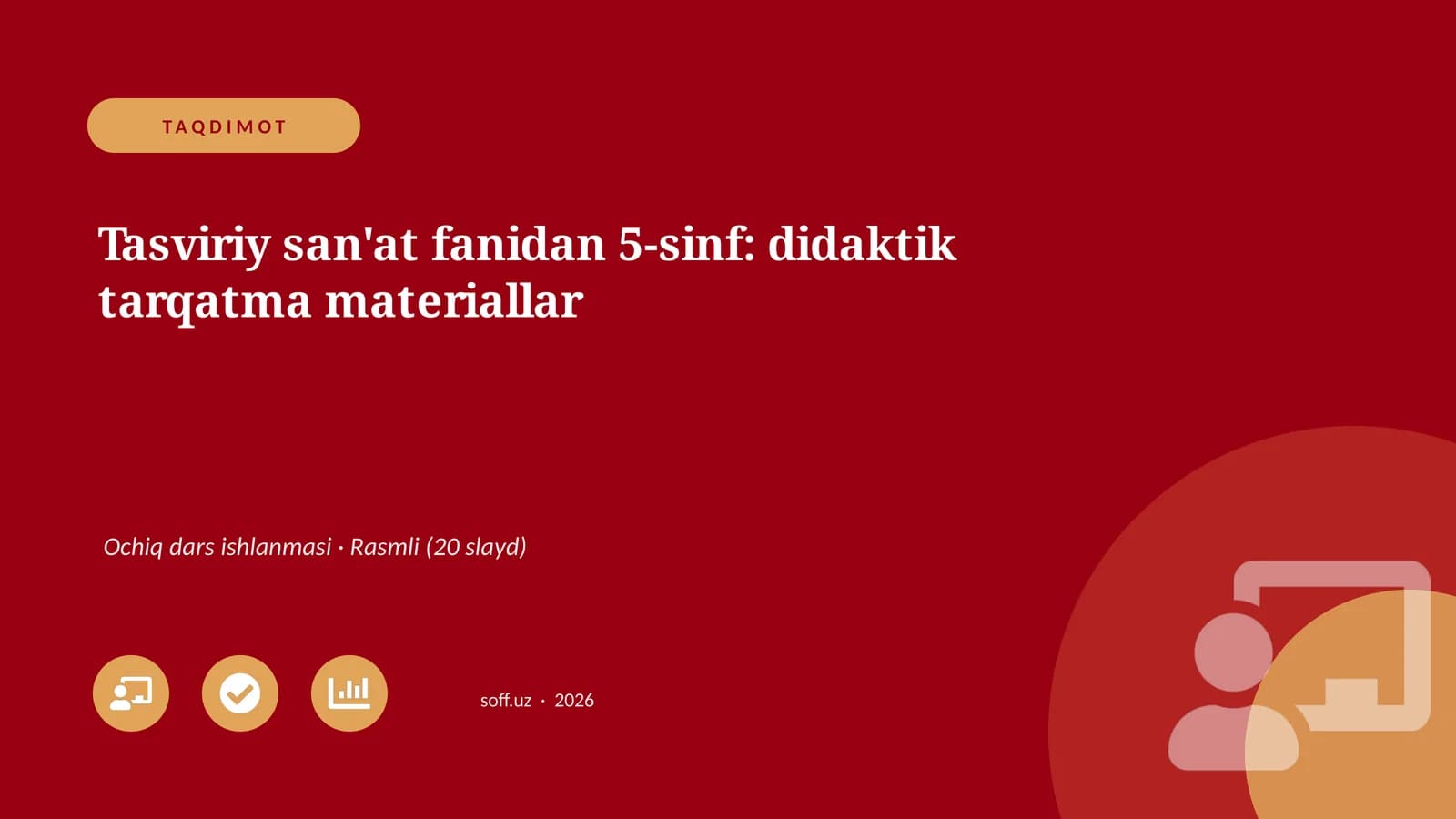 Tasviriy san'at fanidan 5-sinf: didaktik tarqatma materiallar