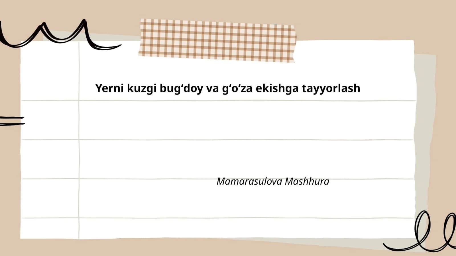 Yer tayyorlash va tekislash