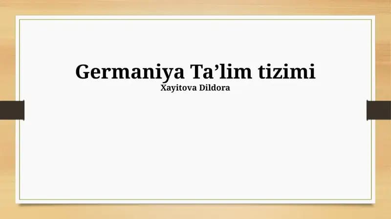 Germaniya Taʼlim tizimi