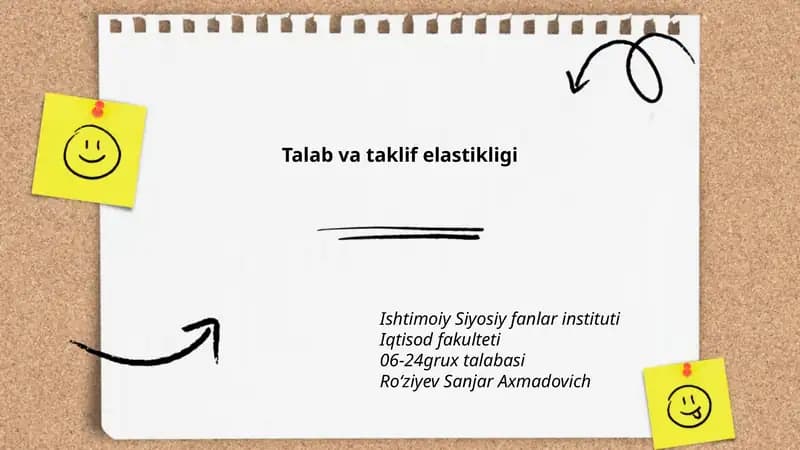 Talab va taklif elastikligi