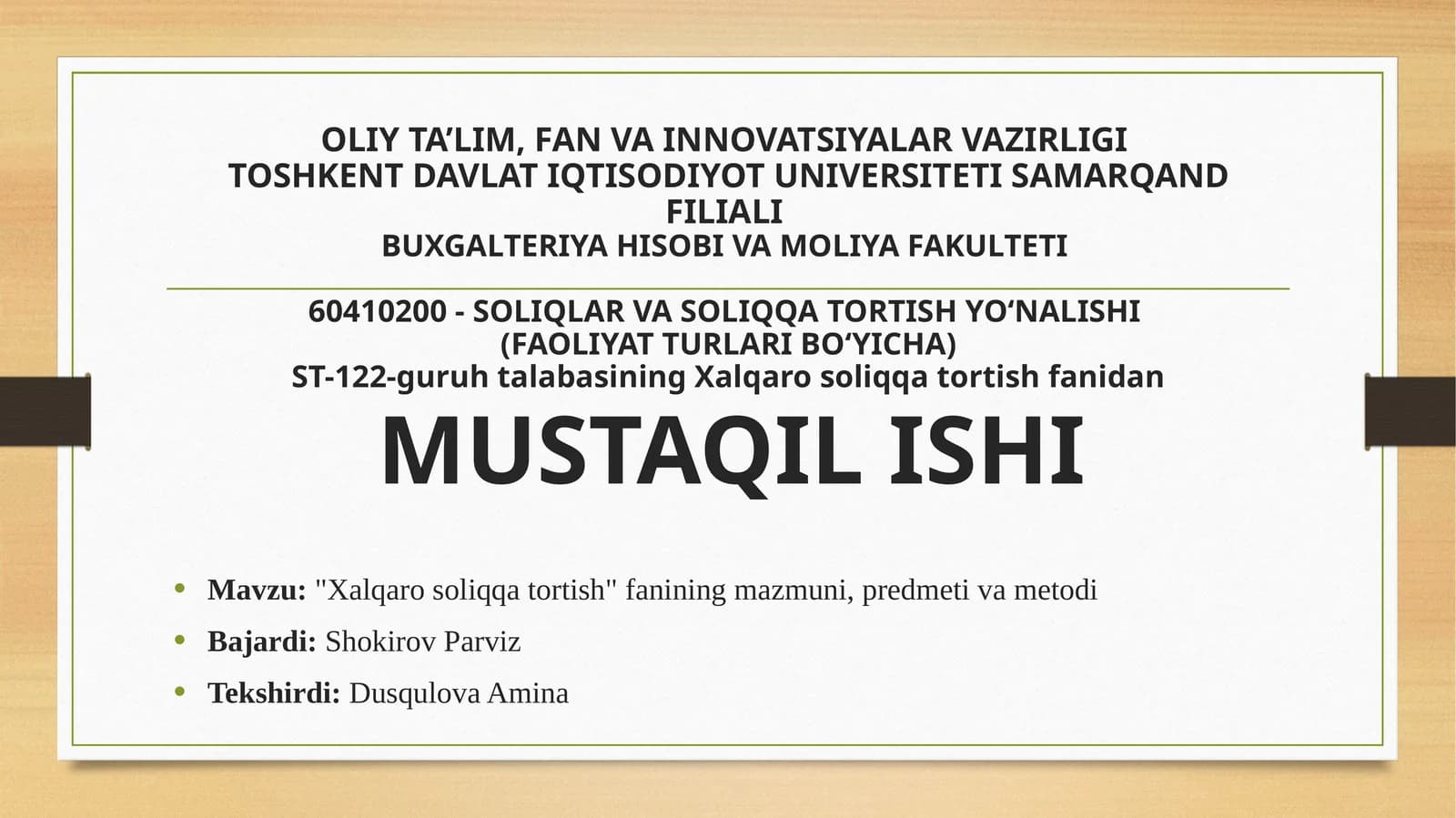 Xalqaro soliqqa tortish