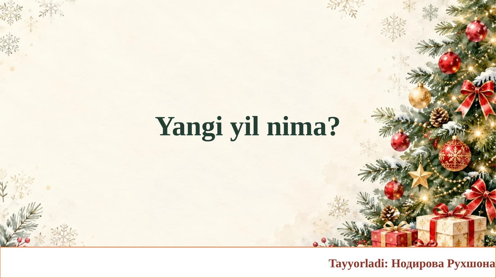 Yangiyilnima?