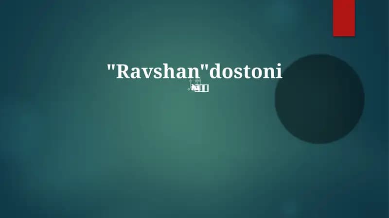 "Ravshan"dostoni