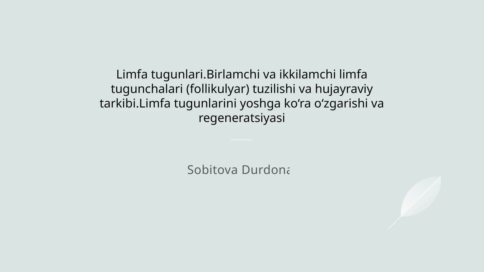 Limfa tugunlari