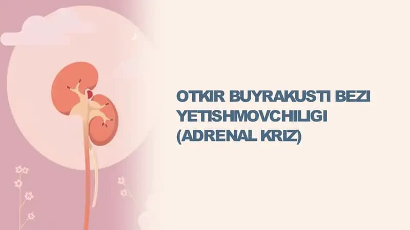 OTKIR BUYRAKUSTI BEZI YETISHMOVCHILIGI (ADRENAL KRIZ)