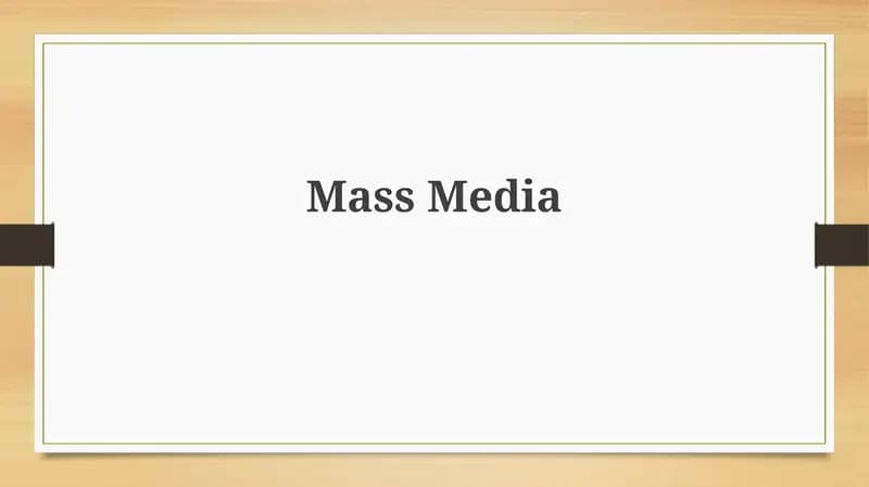 Mass Media