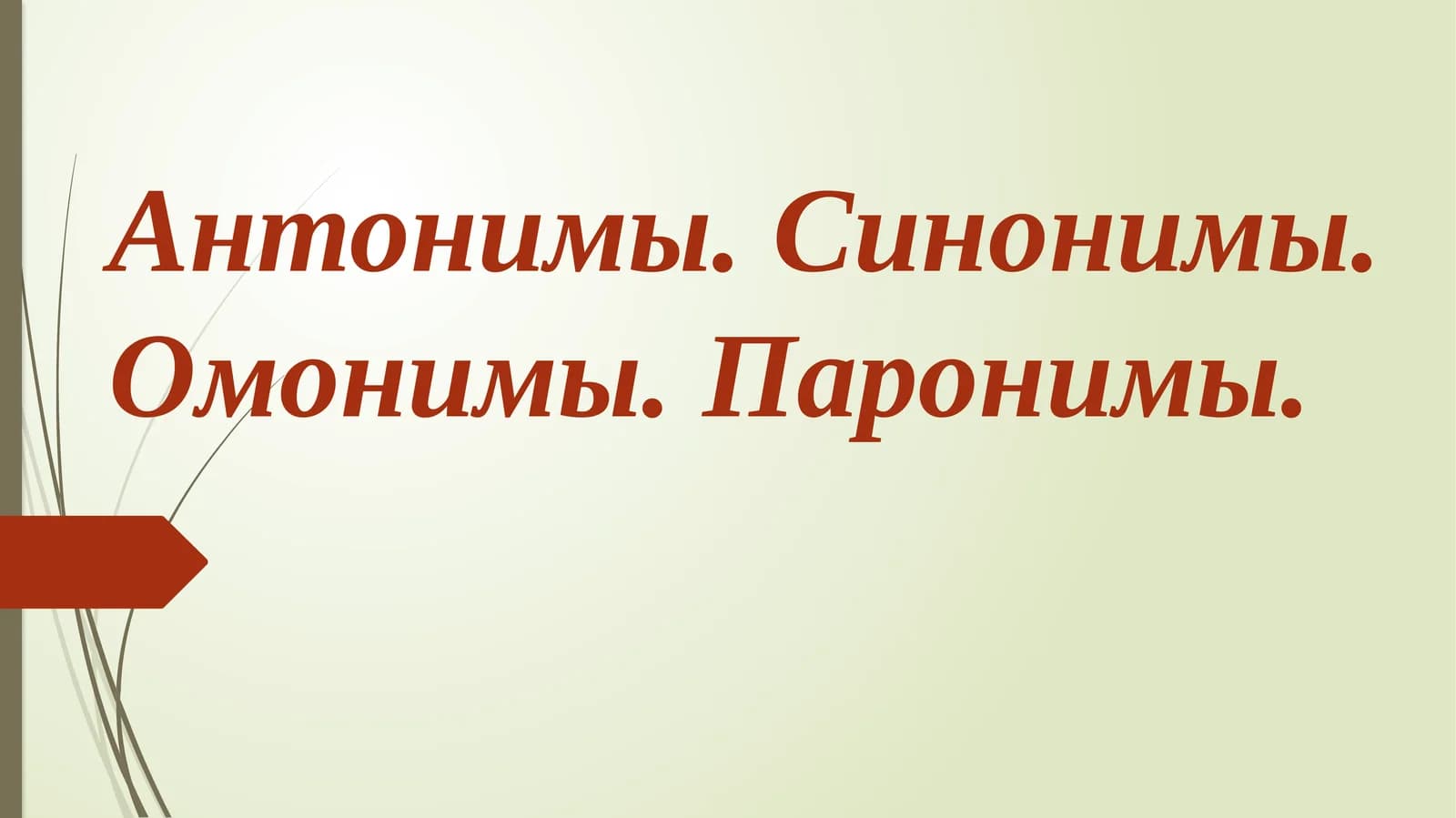 Омонимия и полисемия