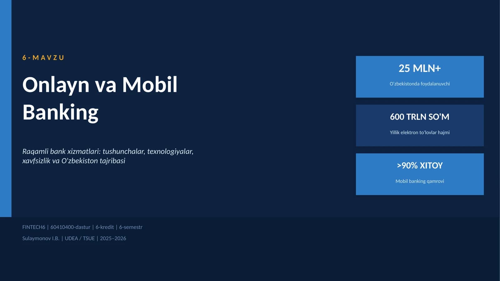 Onlayn va Mobil Banking