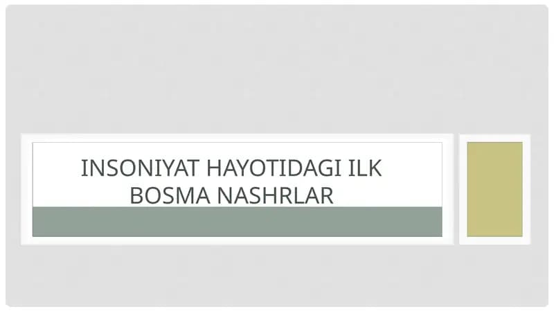 Gazeta Tarixi Haqida Umumiy Ma’lumot