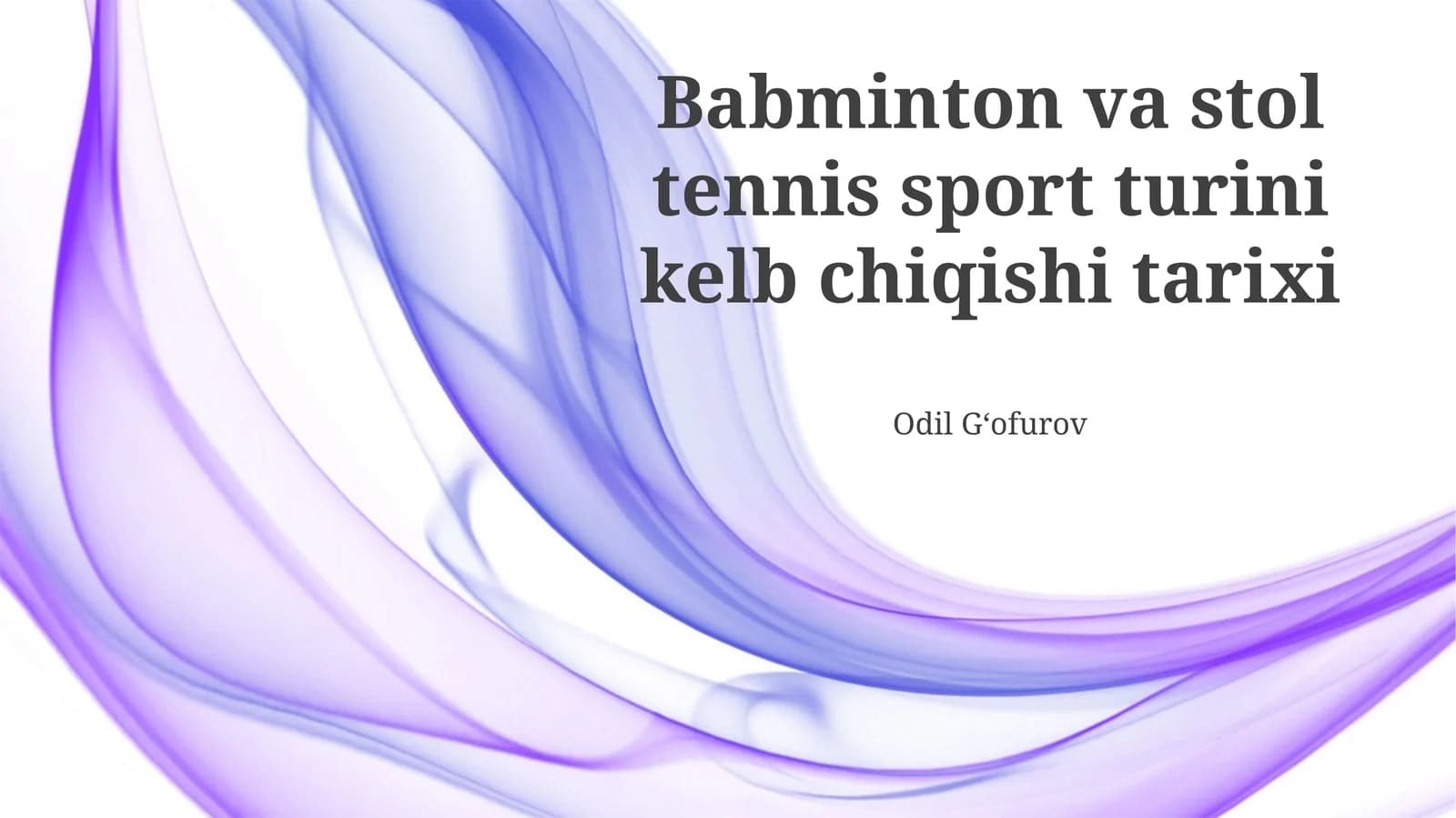 Badmintonning kelib chiqishi tarixi