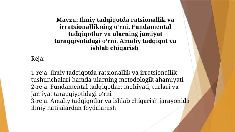 Ilmiy tadqiqotlar