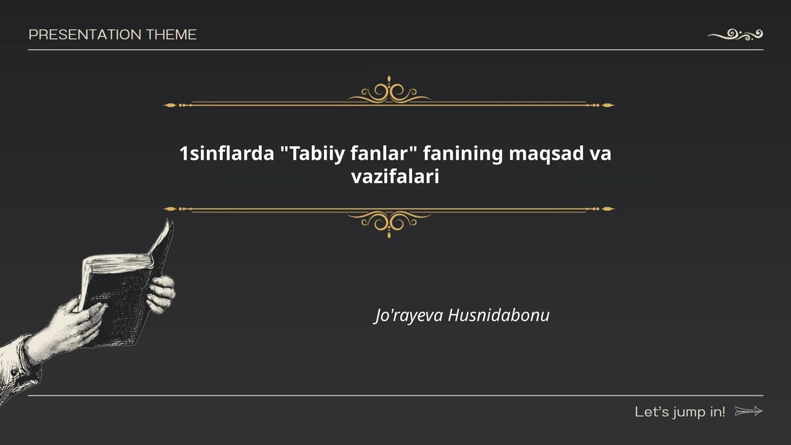 1-sinf Tabiiy fanlar darsi