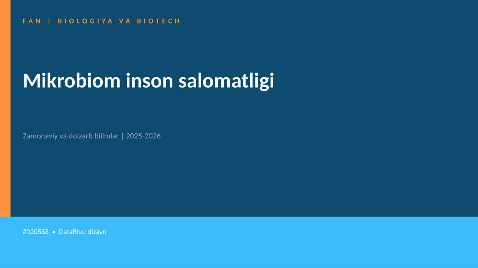 Mikrobiom inson salomatligi