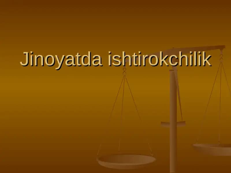 Jinoyatda ishtirokchilik