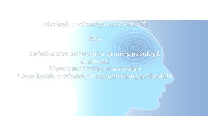 Psixologik motivatsiya nazariyalari