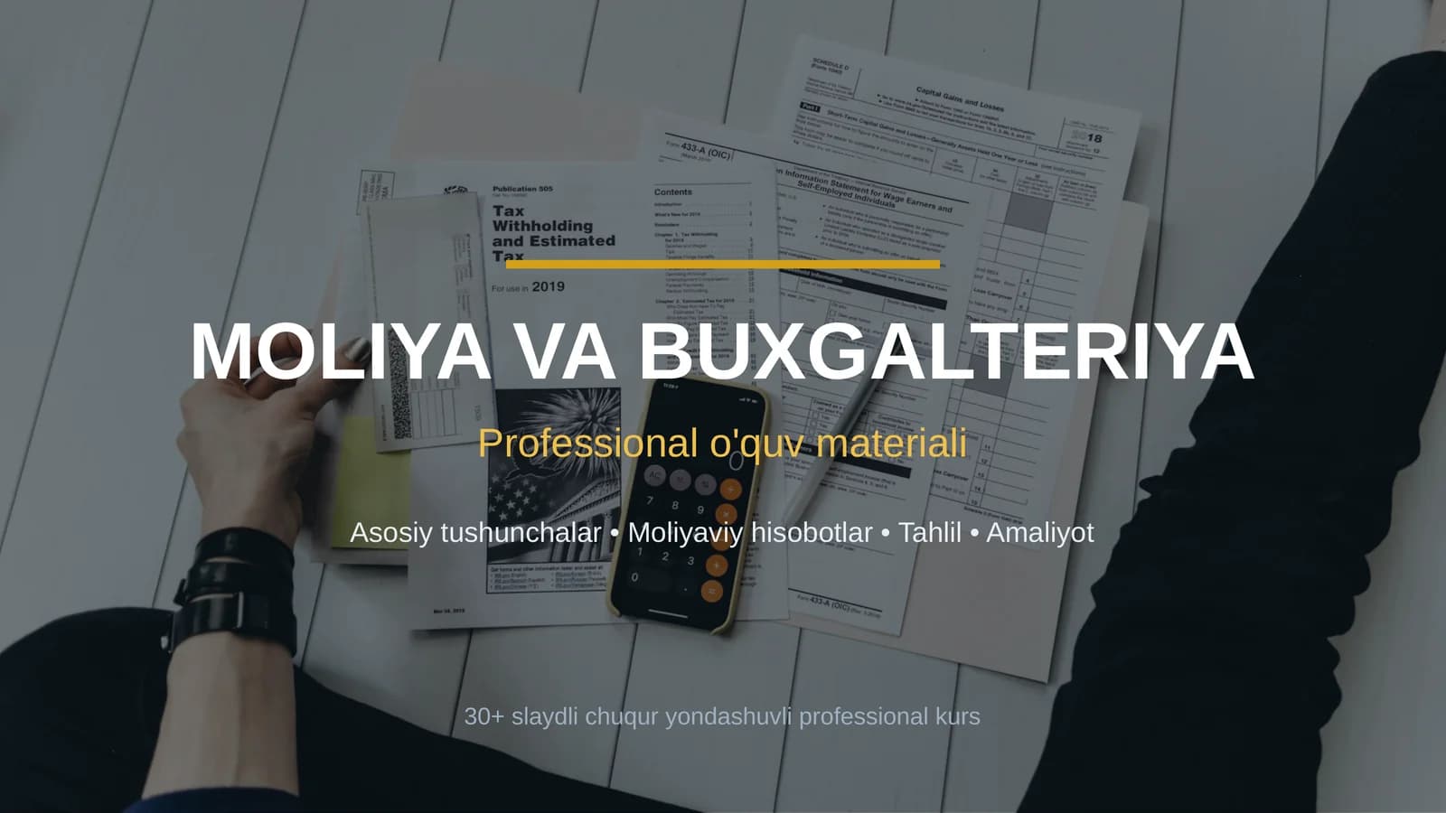MOLIYA VA BUXGALTERIYA Professional o'quv materiali