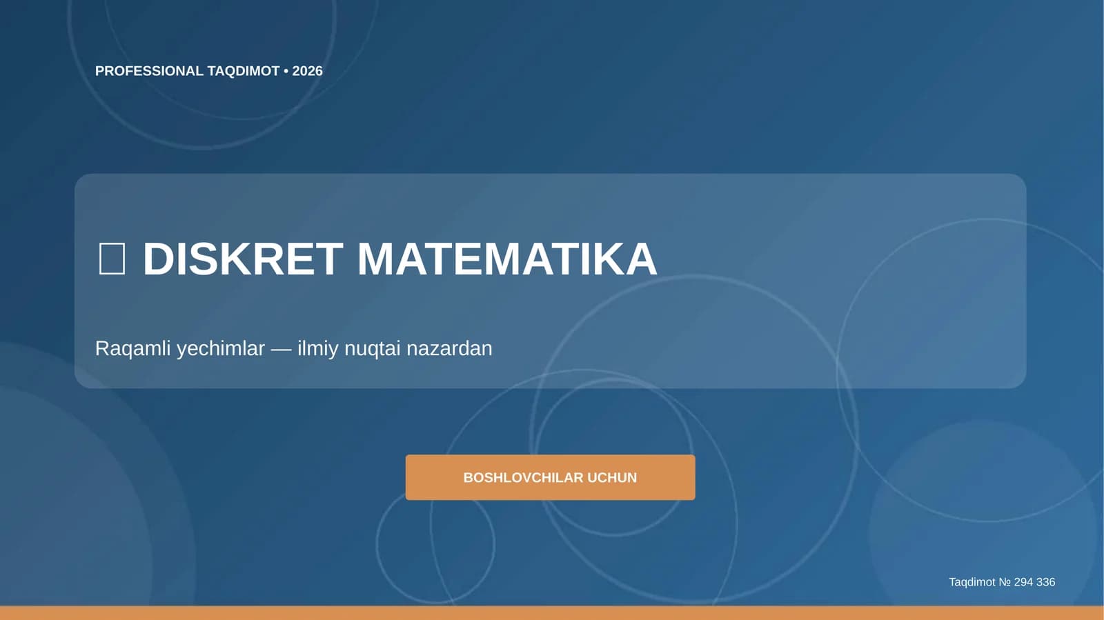 Diskret matematika: raqamli yechimlar