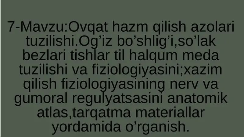 Ovqat hazm qilish tizimi