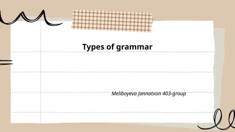 Types of grammar
