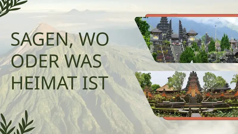 SAGEN, WO ODER WAS HEIMAT IST