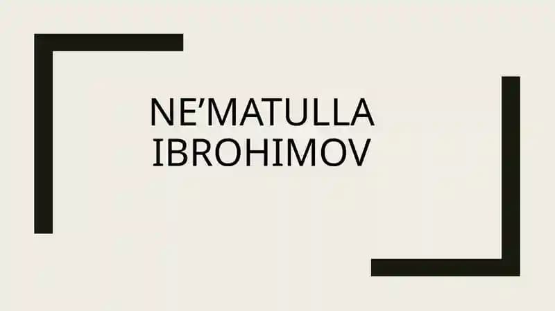 Neʼmatulla Ibrohimov