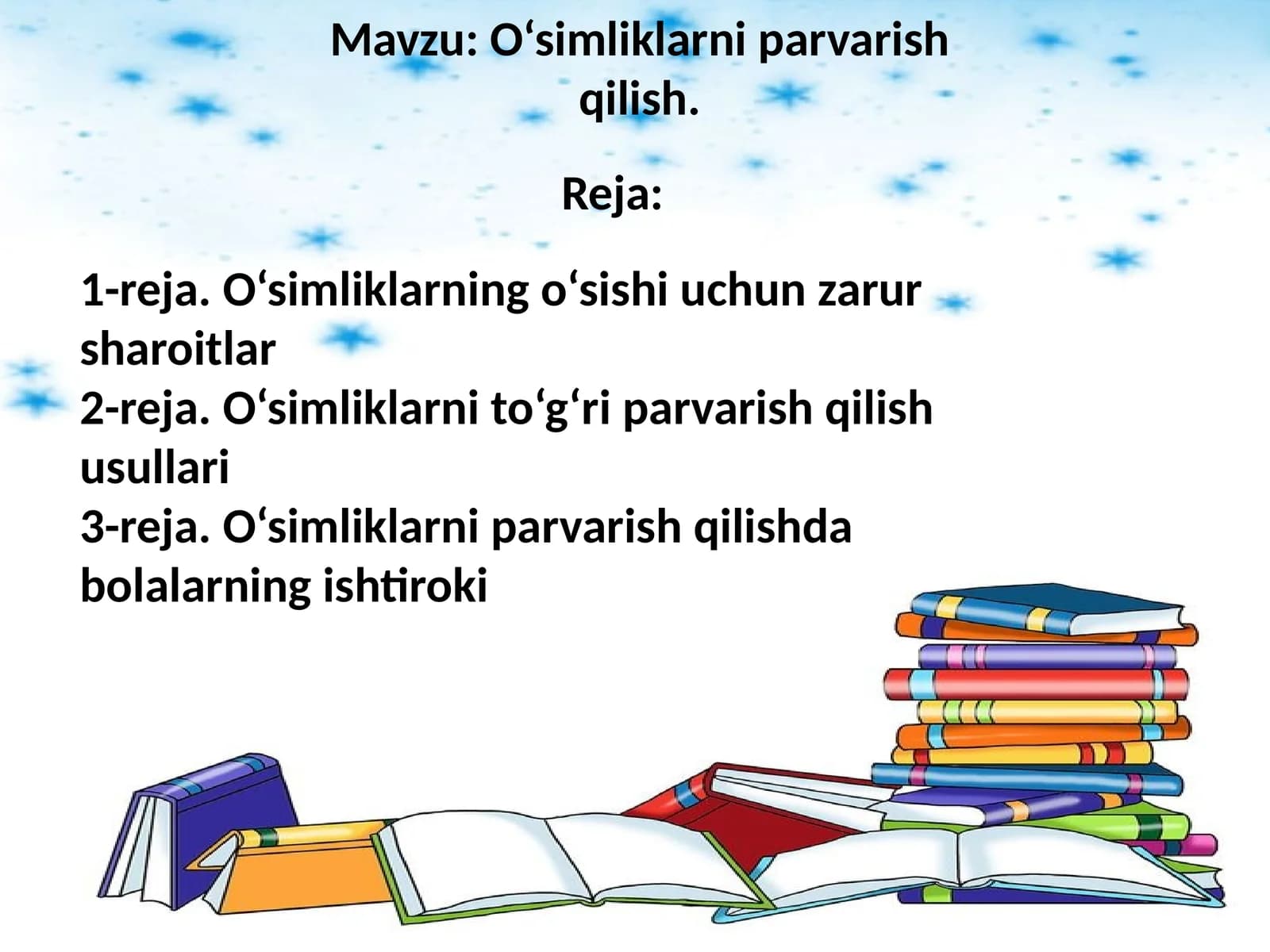 O‘simliklarniparvarishqilish