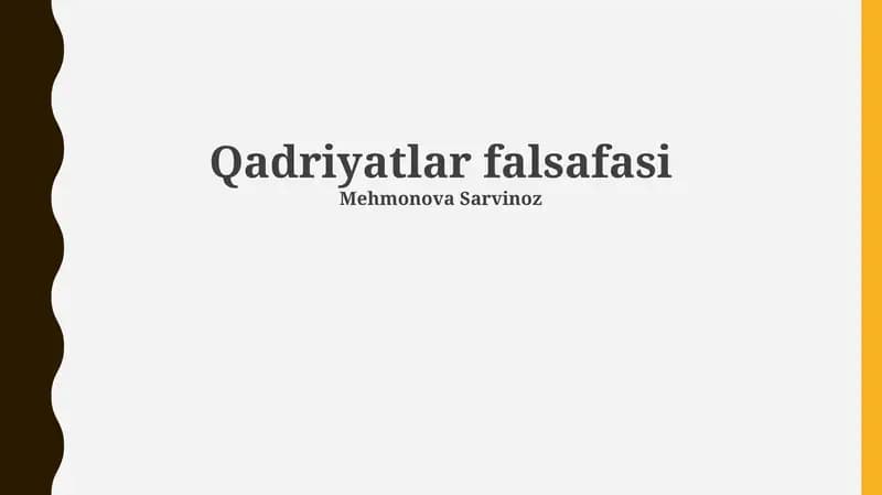 Qadriyatlar falsafasi