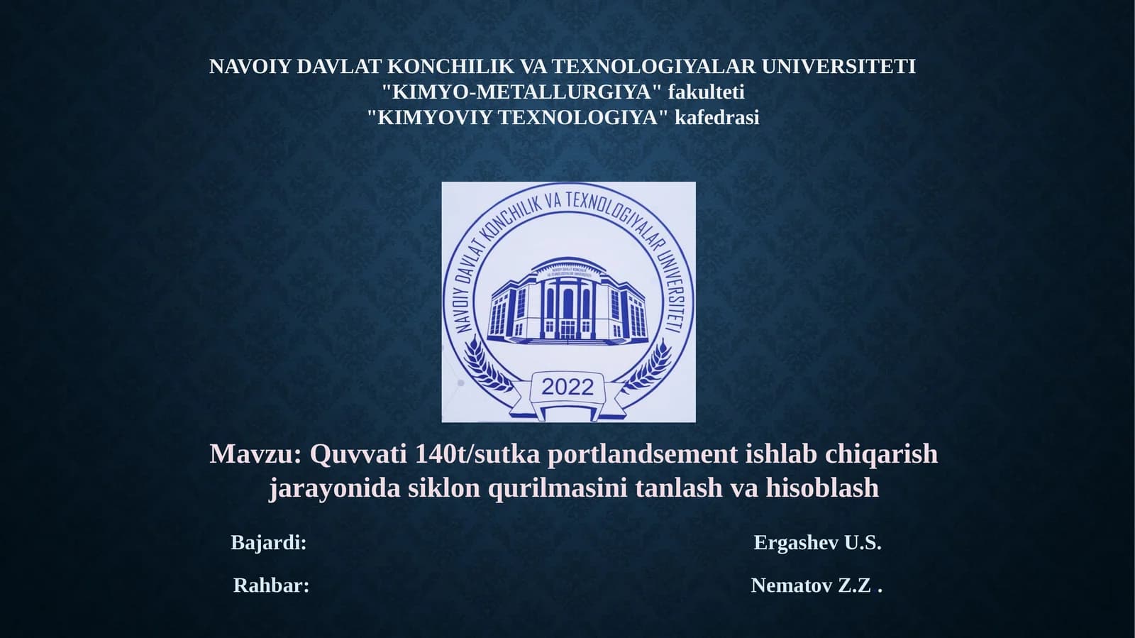 Quvvati140t/sutka portland sement ishlab chiqarish