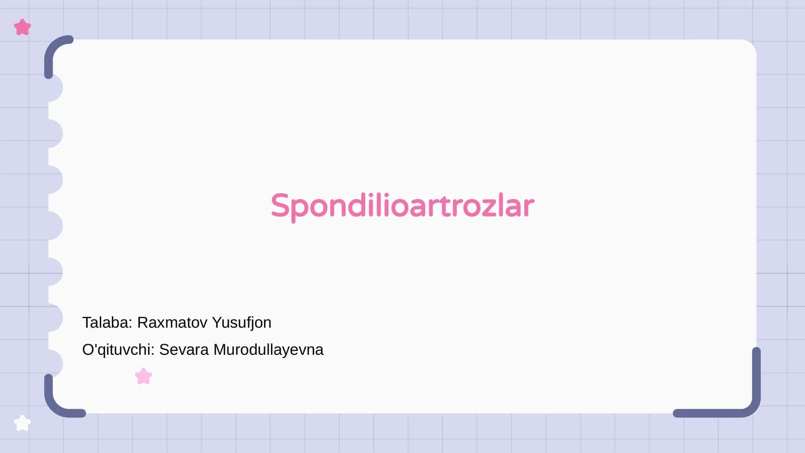 Spondilioartrozlar