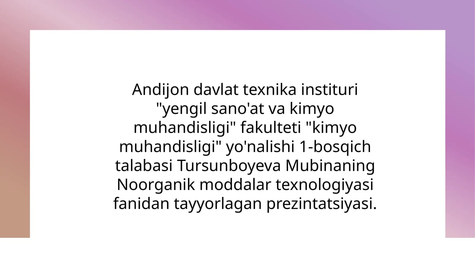 Qurilish g'ishtitexnologiyasi