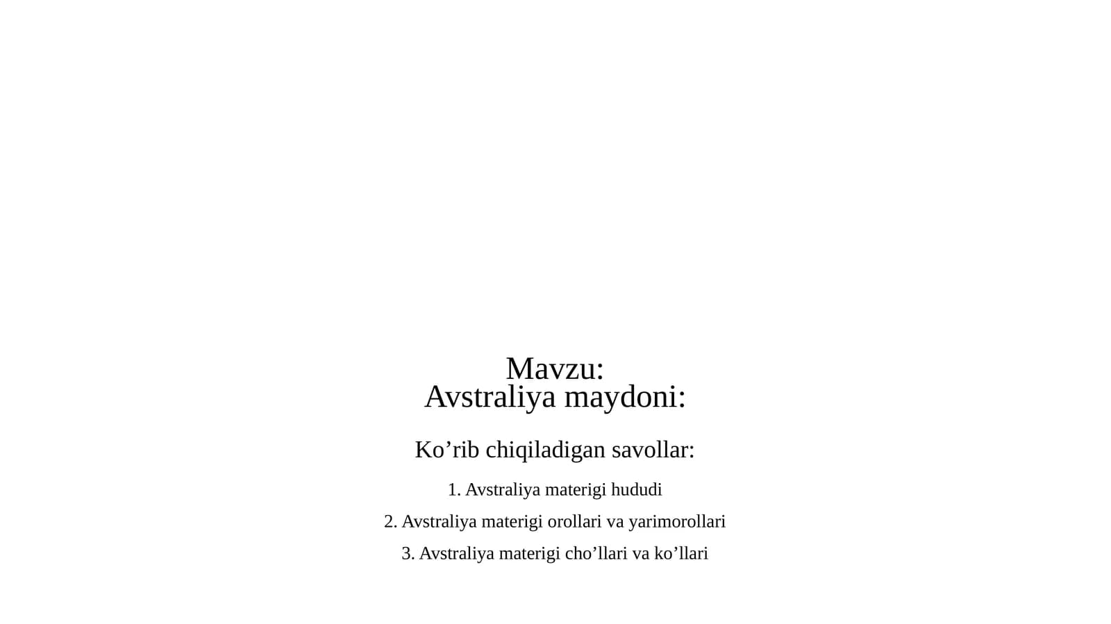 Avstraliya maydoni