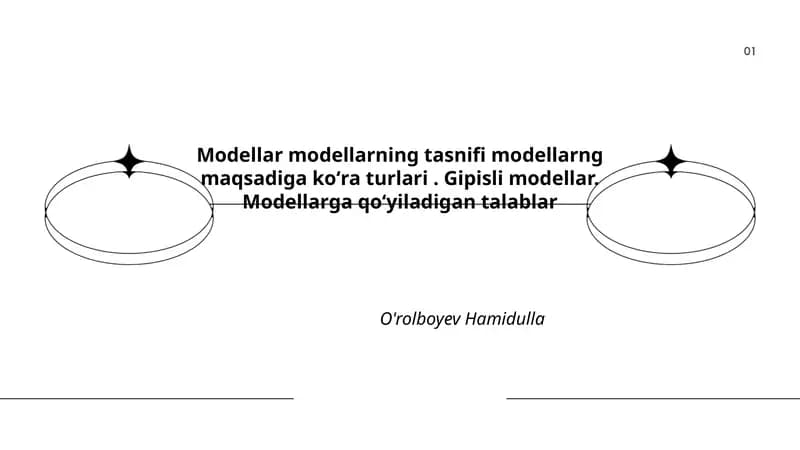 Modellar modellarning tasnifi