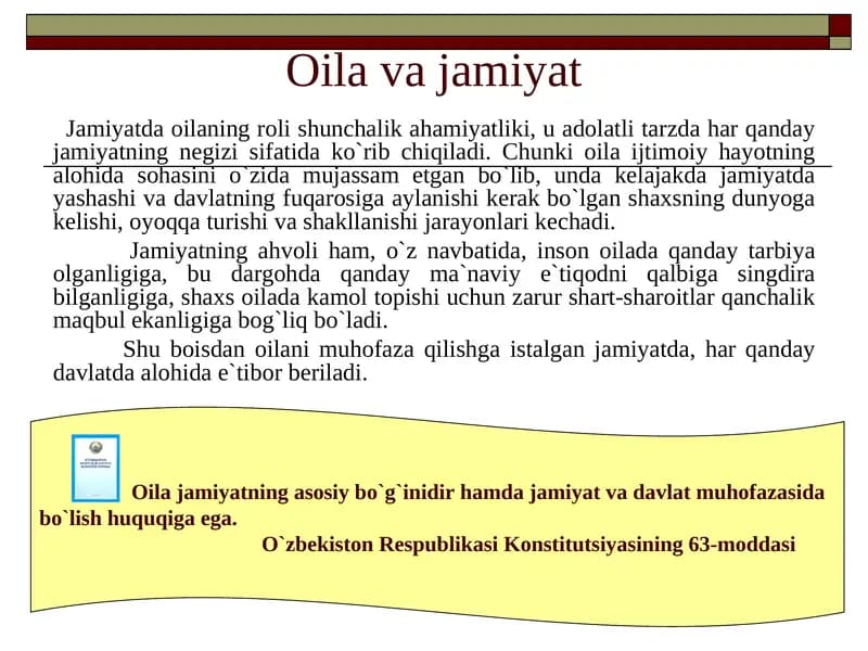 Oila va jamiyat