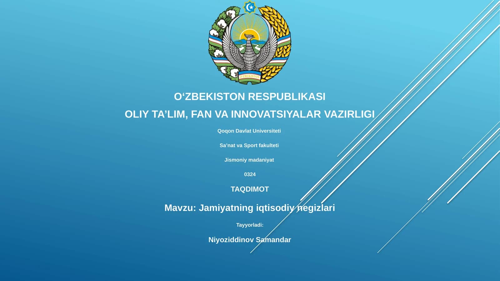 Jamiyatning iqtisodiy negizlari