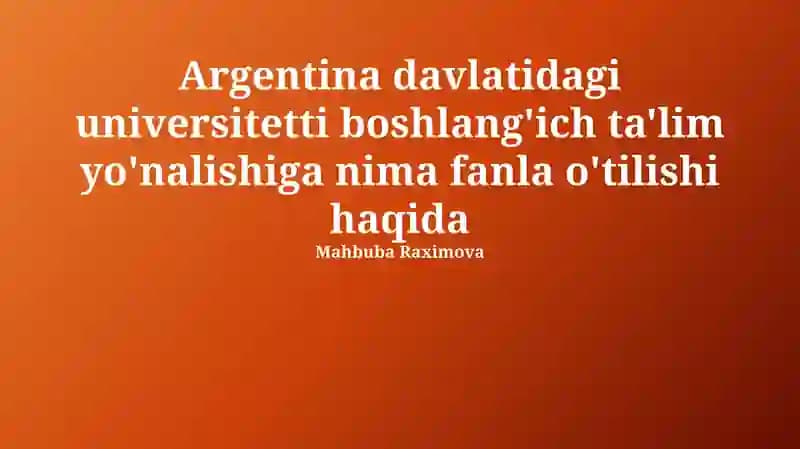 Oʻquv-tarbiya jarayonini tashkil etish kursi