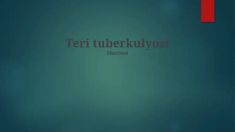 Teri tuberkulyozi