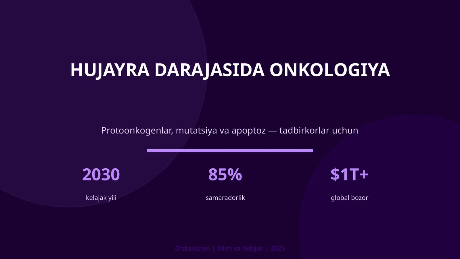 HUJAYRA DARAJASIDA ONKOLOGIYA