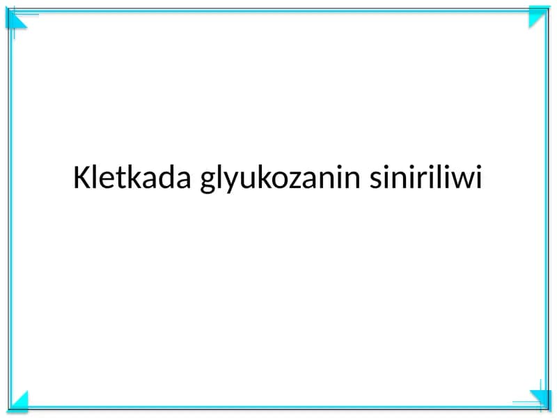 Kletkada glyukozanin siniriliwi